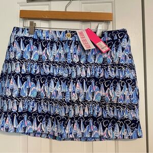 NWT Lilly Pulitzer Colette knit skort Low Tide Navy Sails and Stripes